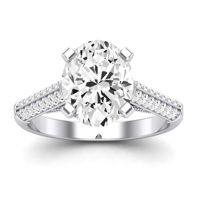 4.00 ct - Iberis - Oval Lab Diamond Engagement Ring (IGI Certified)