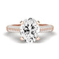 Iberis Oval Moissanite Bridal Set rosegold