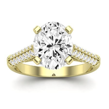 Iberis Oval Moissanite Bridal Set yellowgold