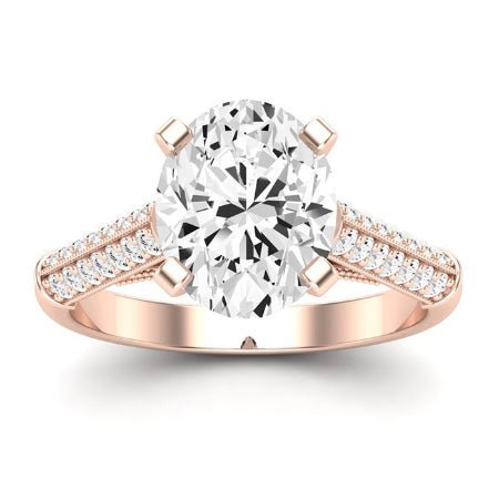 Iberis Oval Moissanite Bridal Set rosegold