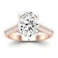 Iberis Oval Moissanite Bridal Set rosegold