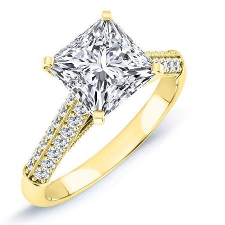 Iberis Princess Diamond Engagement Ring (Lab Grown Igi Cert) yellowgold