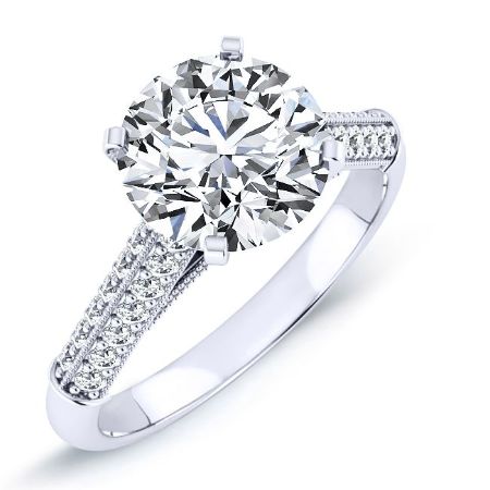 Iberis Round Moissanite Bridal Set whitegold