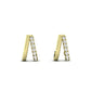 Ilana Split Huggie Diamond Stud Earrings yellowgold