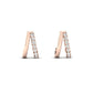 Ilana Split Huggie Moissanite Stud Earrings rosegold