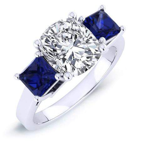 3.00 ct - Ilex - Cushion Moissanite Engagement Ring