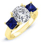 Ilex Diamond Matching Band Only (engagement Ring Not Included) For Ring With Cushion Center yellowgold