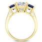 Ilex Moissanite Matching Band Only (engagement Ring Not Included) For Ring With Cushion Center yellowgold