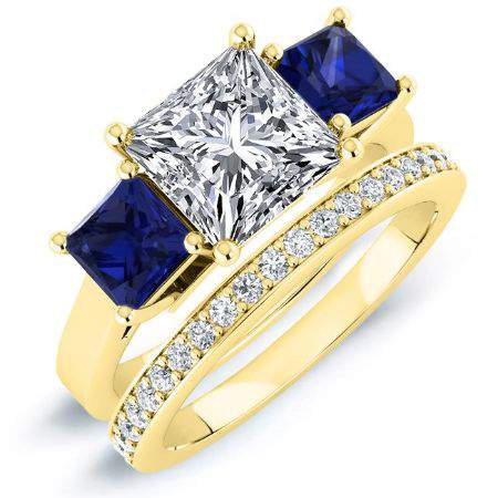 Ilex Princess Diamond Bridal Set (Lab Grown Igi Cert) yellowgold