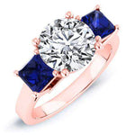 Ilex Round Moissanite Engagement Ring rosegold