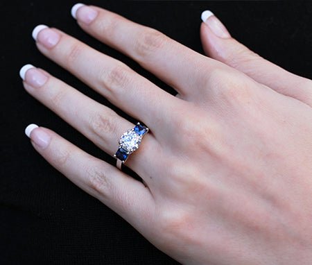 Ilex Round Moissanite Engagement Ring whitegold