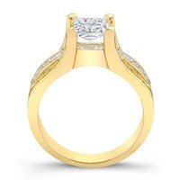 Ilima Diamond Matching Band Only (engagement Ring Not Included) For Ring With Princess Center yellowgold