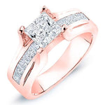 Ilima Diamond Matching Band Only (engagement Ring Not Included) For Ring With Princess Center rosegold