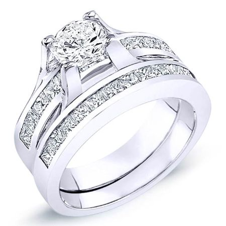 Ilima Diamond Matching Band Only (engagement Ring Not Included) For Ring With Round Center whitegold