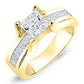 Ilima Diamond Matching Band Only (engagement Ring Not Included) For Ring With Princess Center yellowgold