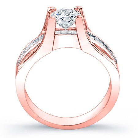 Ilima Moissanite Matching Band Only (engagement Ring Not Included) For Ring With Round Center rosegold