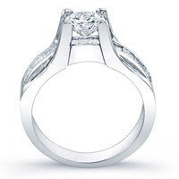 Ilima Moissanite Matching Band Only (engagement Ring Not Included) For Ring With Round Center whitegold