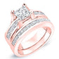 Ilima Princess Diamond Bridal Set (Lab Grown Igi Cert) rosegold