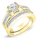 Ilima Round Diamond Bridal Set (Lab Grown Igi Cert) yellowgold