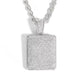 1.75ct TCW Iced Out Dog Tag Diamond Charm Men's Pendant (Pendant Only. Chain Not Included)