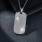 0.40ct TCW Dog Tag Diamond Charm Men's Pendant (Pendant Only. Chain Not Included)