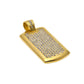 0.50ct TCW Dog Tag Charm Diamond Men's Pendant (Pendant Only. Chain Not Included)