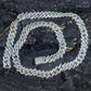 17ct TCW Iced Out Diamond Cuban Link Chain Necklace