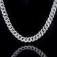 17ct TCW Iced Out Diamond Cuban Link Chain Necklace