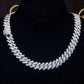 15ct TCW Iced Out Diamond Cuban Link Chain Necklace