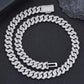 29ct TCW Iced Out Moissanite Cuban Chain Necklace