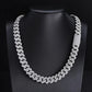 29ct TCW Iced Out Moissanite Cuban Chain Necklace