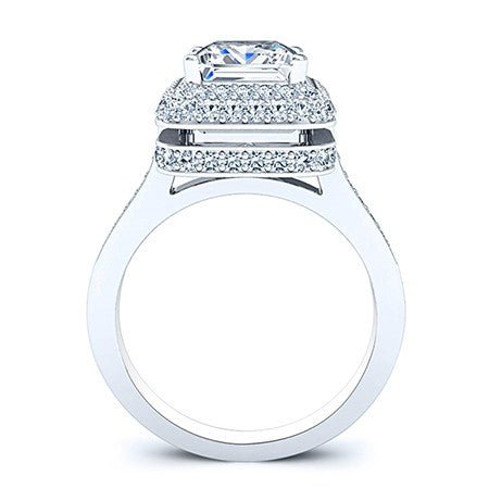 Indigo Diamond Matching Band Only (engagement Ring Not Included) For Ring With Princess Center whitegold