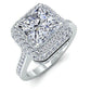 Indigo Diamond Matching Band Only (engagement Ring Not Included) For Ring With Princess Center whitegold