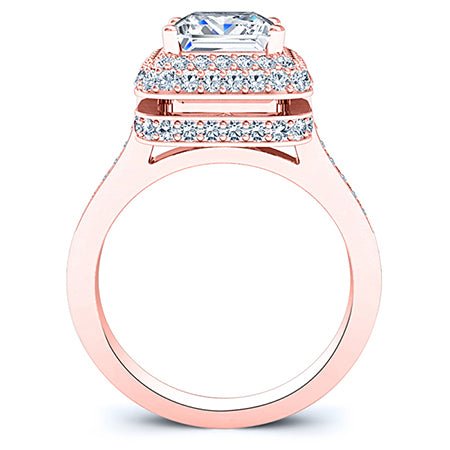 Indigo Princess Diamond Engagement Ring (Lab Grown Igi Cert) rosegold