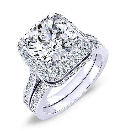 Indigo Round Diamond Bridal Set (Lab Grown Igi Cert) whitegold