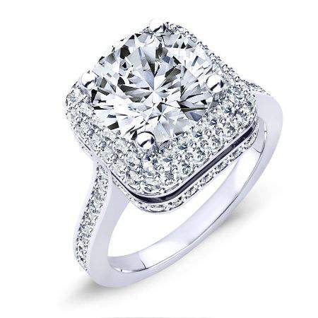 5.00 ct - Indigo - Round Lab Diamond Engagement Ring (IGI Certified)