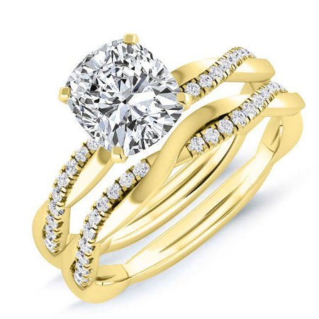 Iris Cushion Diamond Bridal Set (Lab Grown Igi Cert) yellowgold