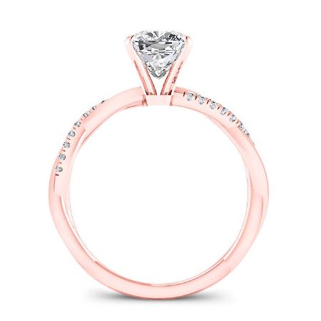 Iris Cushion Moissanite Bridal Set rosegold