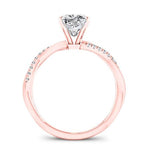 Iris Cushion Moissanite Bridal Set rosegold