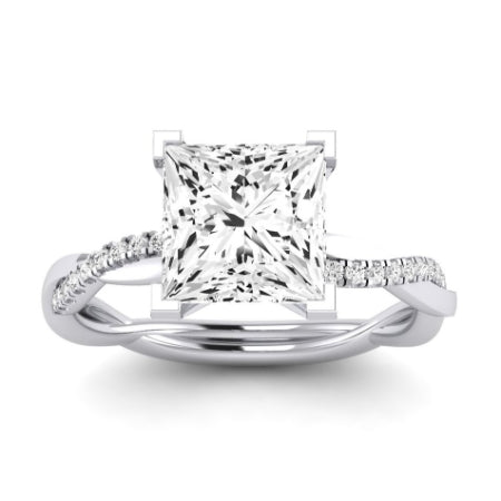 Iris Diamond Matching Band Only (does Not Include Engagement Ring) For Ring With Princess Center whitegold