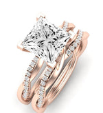 Iris Diamond Matching Band Only (does Not Include Engagement Ring) For Ring With Princess Center rosegold