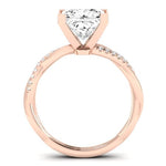 Iris Diamond Matching Band Only (does Not Include Engagement Ring) For Ring With Princess Center rosegold