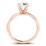 Iris Diamond Matching Band Only (does Not Include Engagement Ring) For Ring With Round Center rosegold