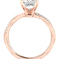 Iris Emerald Diamond Engagement Ring (Lab Grown Igi Cert) rosegold