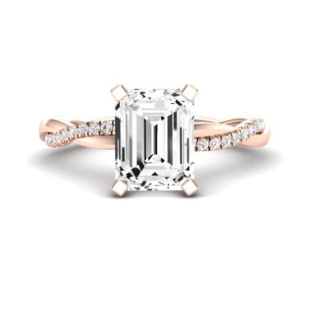 Iris Emerald Diamond Bridal Set (Lab Grown Igi Cert) rosegold