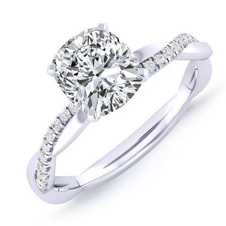 2.00 ct - Iris - GIA Natural Cushion Diamond Engagement Ring