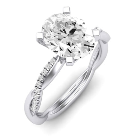 Iris Oval Diamond Bridal Set (Lab Grown Igi Cert) whitegold