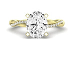 Iris Oval Diamond Engagement Ring (Lab Grown Igi Cert) yellowgold