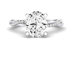 Iris Oval Diamond Engagement Ring (Lab Grown Igi Cert) whitegold