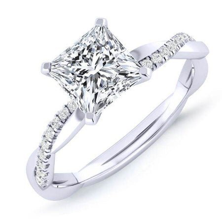 2.00 ct - Iris - GIA Natural Princess Diamond Engagement Ring